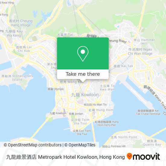 九龍維景酒店 Metropark Hotel Kowloon map