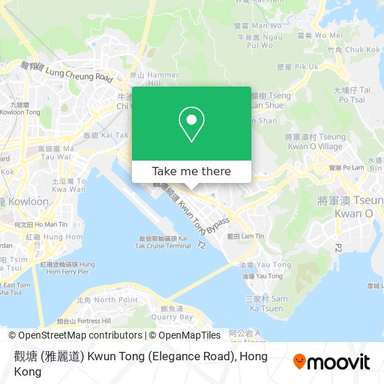 觀塘 (雅麗道) Kwun Tong (Elegance Road) map