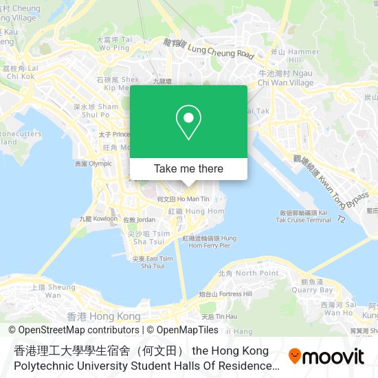 香港理工大學學生宿舍（何文田） the Hong Kong Polytechnic University Student Halls Of Residence (Homantin) map