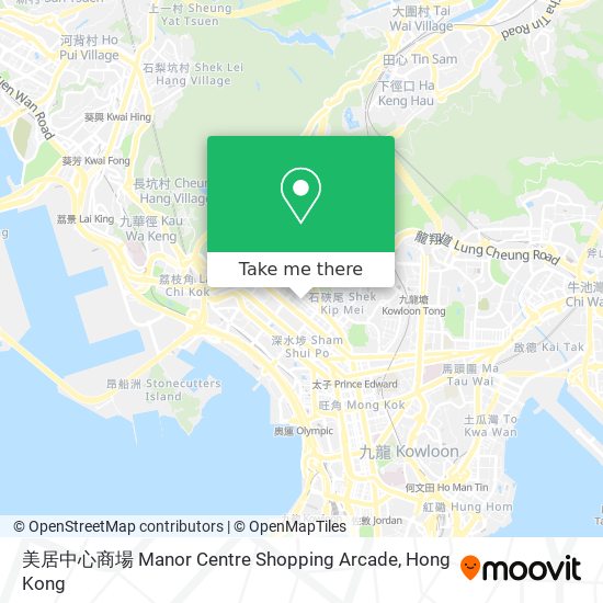 美居中心商場 Manor Centre Shopping Arcade map