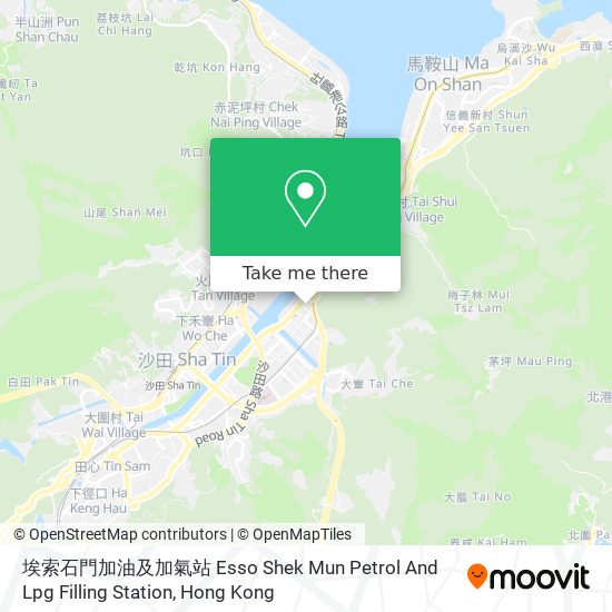 埃索石門加油及加氣站 Esso Shek Mun Petrol And Lpg Filling Station map