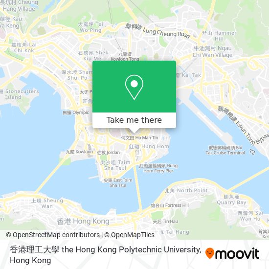 香港理工大學 the Hong Kong Polytechnic University map
