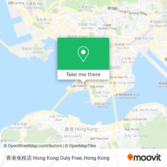 香港免稅店 Hong Kong Duty Free map
