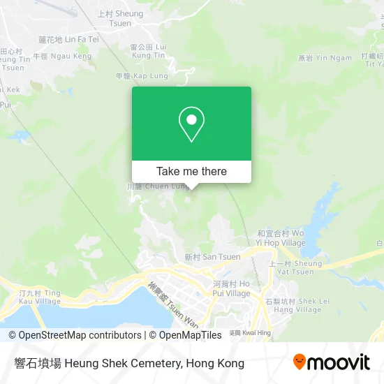 響石墳場 Heung Shek Cemetery map