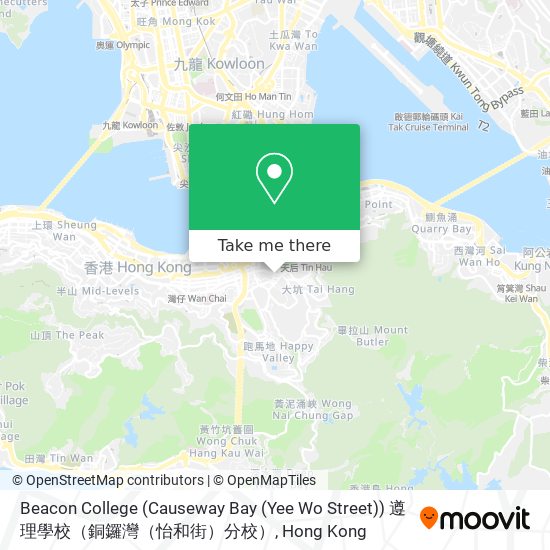 Beacon College (Causeway Bay (Yee Wo Street)) 遵理學校（銅鑼灣（怡和街）分校） map