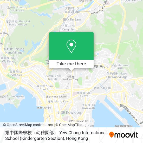 耀中國際學校（幼稚園部） Yew Chung International School (Kindergarten Section) map