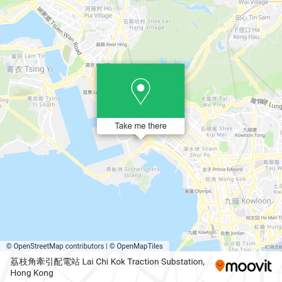 荔枝角牽引配電站 Lai Chi Kok Traction Substation map