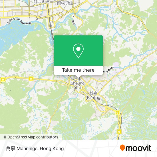 萬寧 Mannings map