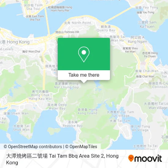 大潭燒烤區二號場 Tai Tam Bbq Area Site 2 map