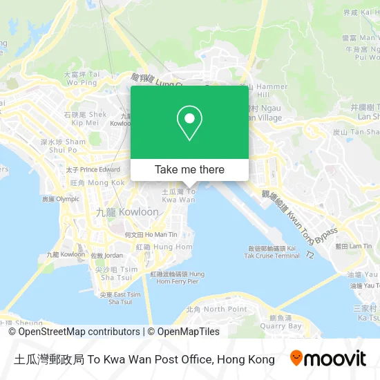 土瓜灣郵政局 To Kwa Wan Post Office地圖