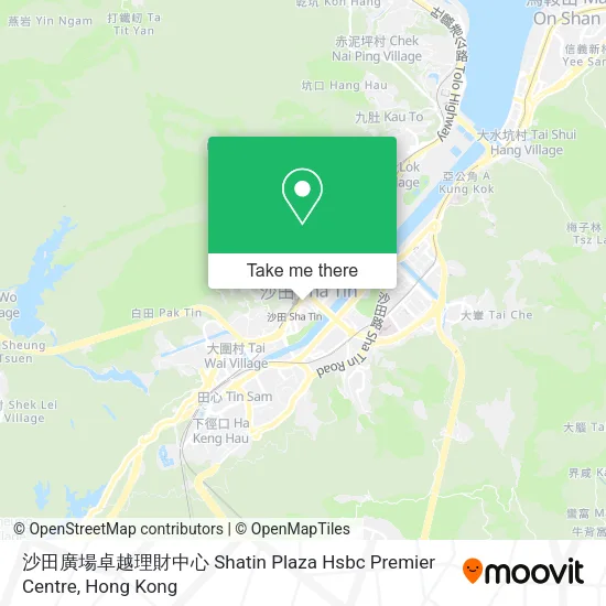 沙田廣場卓越理財中心 Shatin Plaza Hsbc Premier Centre map