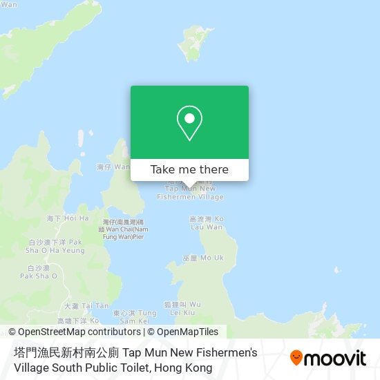 塔門漁民新村南公廁 Tap Mun New Fishermen's Village South Public Toilet map