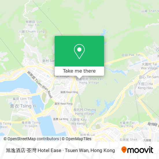 旭逸酒店·荃灣 Hotel Ease · Tsuen Wan map