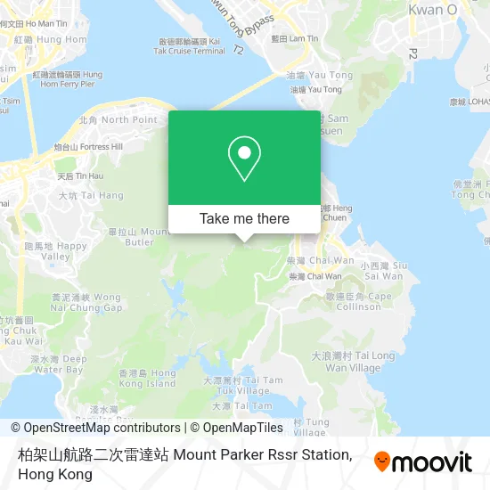 柏架山航路二次雷達站 Mount Parker Rssr Station map
