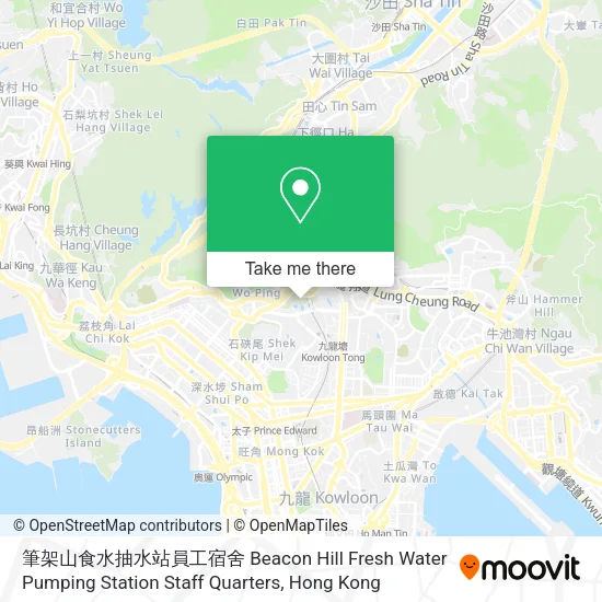 筆架山食水抽水站員工宿舍 Beacon Hill Fresh Water Pumping Station Staff Quarters map
