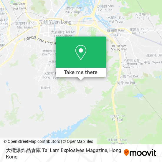 大欖爆炸品倉庫 Tai Lam Explosives Magazine map