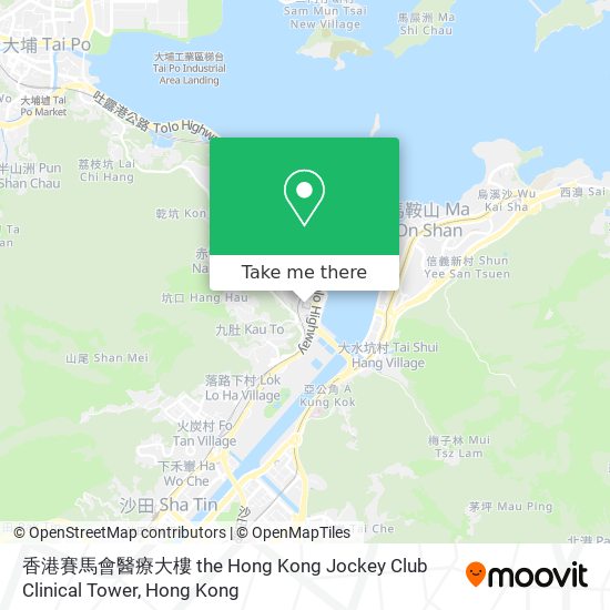 香港賽馬會醫療大樓 the Hong Kong Jockey Club Clinical Tower地圖