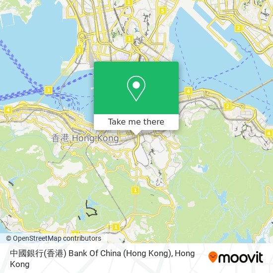 中國銀行(香港) Bank Of China (Hong Kong) map