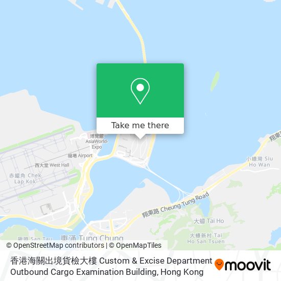 香港海關出境貨檢大樓 Custom & Excise Department Outbound Cargo Examination Building map