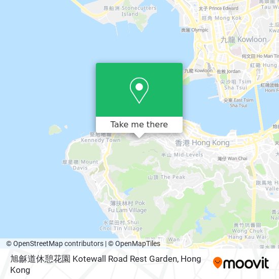 旭龢道休憩花園 Kotewall Road Rest Garden map
