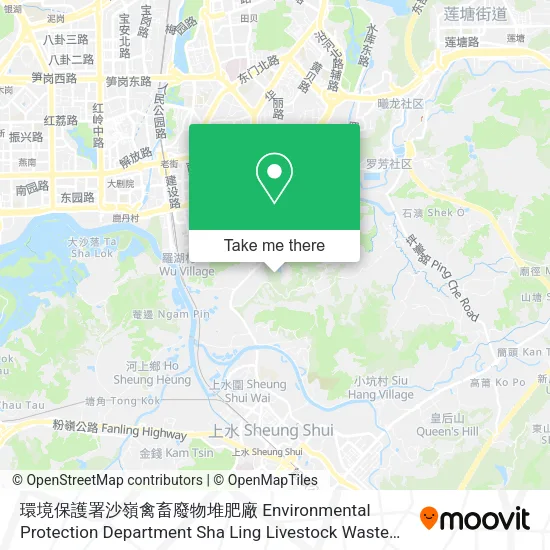 環境保護署沙嶺禽畜廢物堆肥廠 Environmental Protection Department Sha Ling Livestock Waste Composting Plant地圖