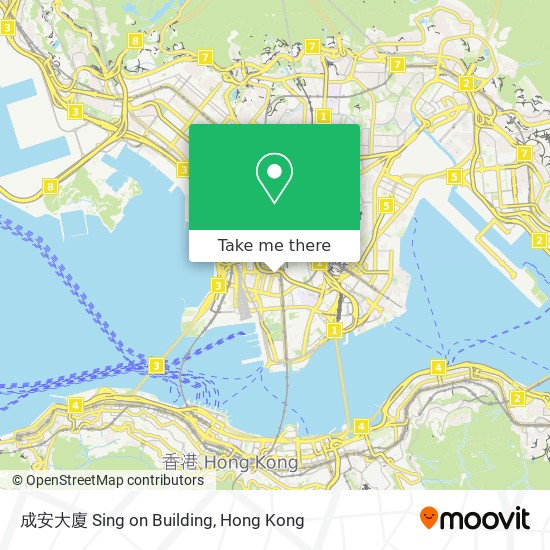 成安大廈 Sing on Building map