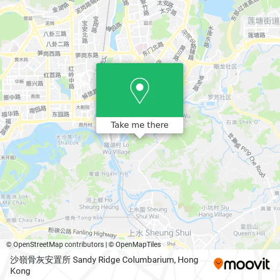 沙嶺骨灰安置所 Sandy Ridge Columbarium map