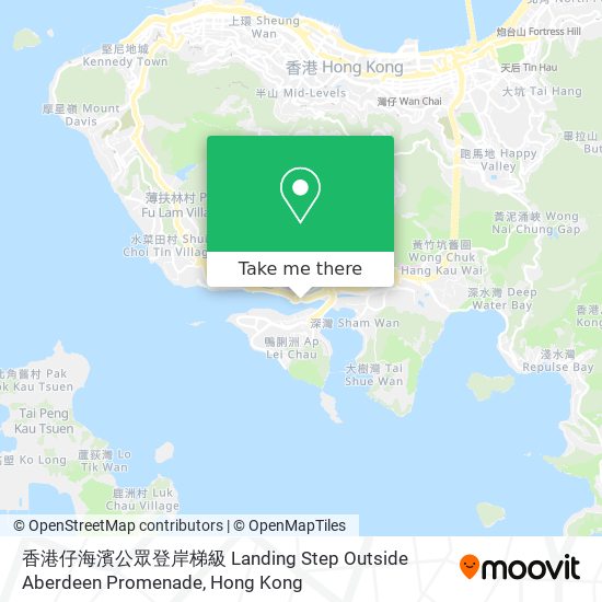 香港仔海濱公眾登岸梯級 Landing Step Outside Aberdeen Promenade map
