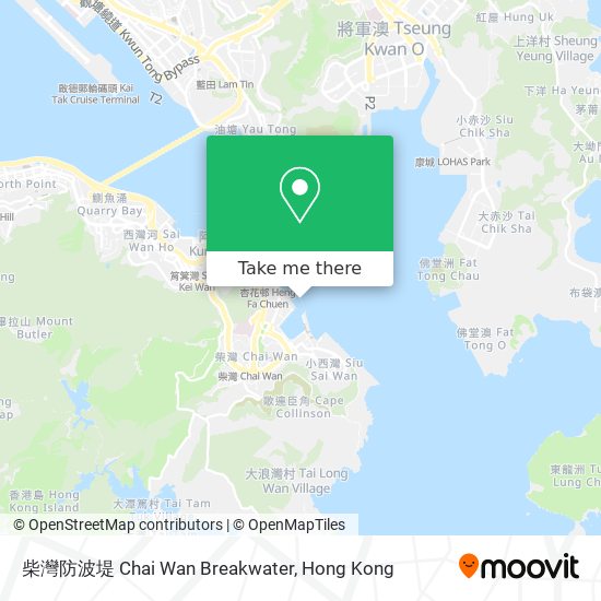 柴灣防波堤 Chai Wan Breakwater map