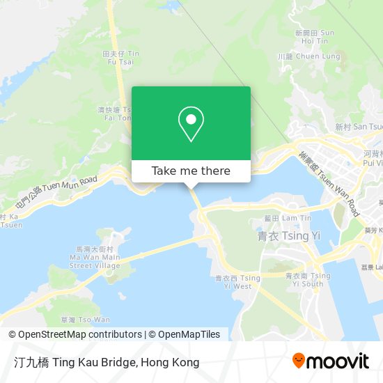 汀九橋 Ting Kau Bridge map