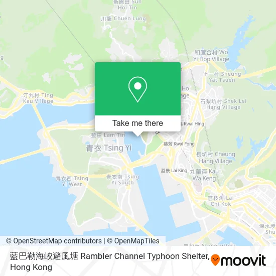 藍巴勒海峽避風塘 Rambler Channel Typhoon Shelter map