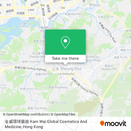 金威環球藥妝 Kam Wai Global Cosmetics And Medicine map