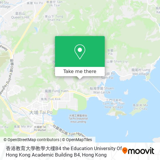 香港教育大學教學大樓B4 the Education University Of Hong Kong Academic Building B4地圖