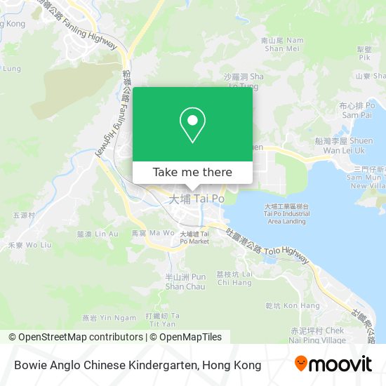 Bowie Anglo Chinese Kindergarten map