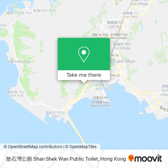 散石灣公廁 Shan Shek Wan Public Toilet map