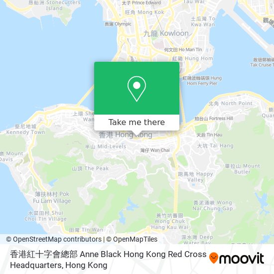 香港紅十字會總部 Anne Black Hong Kong Red Cross Headquarters map