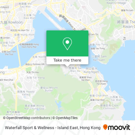 Waterfall Sport & Wellness - Island East map