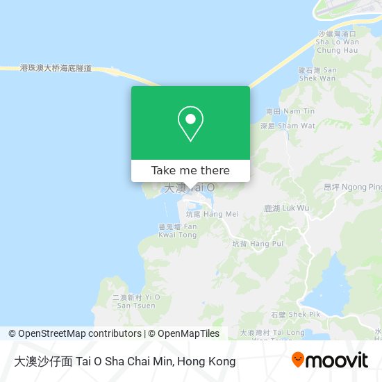 大澳沙仔面 Tai O Sha Chai Min map