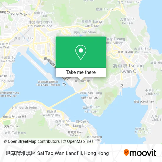 晒草灣堆填區 Sai Tso Wan Landfill map