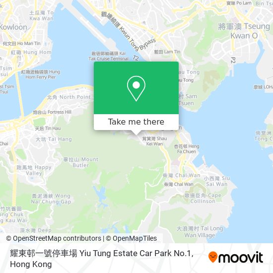 耀東邨一號停車場 Yiu Tung Estate Car Park No.1 map