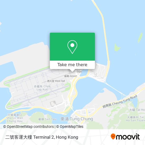 二號客運大樓 Terminal 2地圖