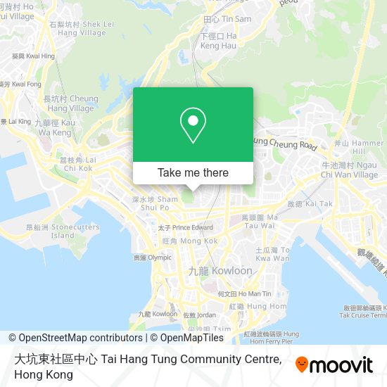 大坑東社區中心 Tai Hang Tung Community Centre map