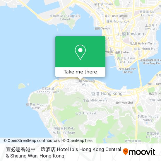 宜必思香港中上環酒店 Hotel Ibis Hong Kong Central & Sheung Wan map