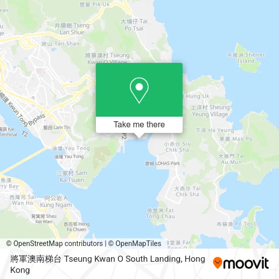 將軍澳南梯台 Tseung Kwan O South Landing map