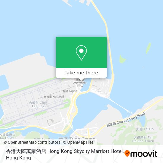 香港天際萬豪酒店 Hong Kong Skycity Marriott Hotel map