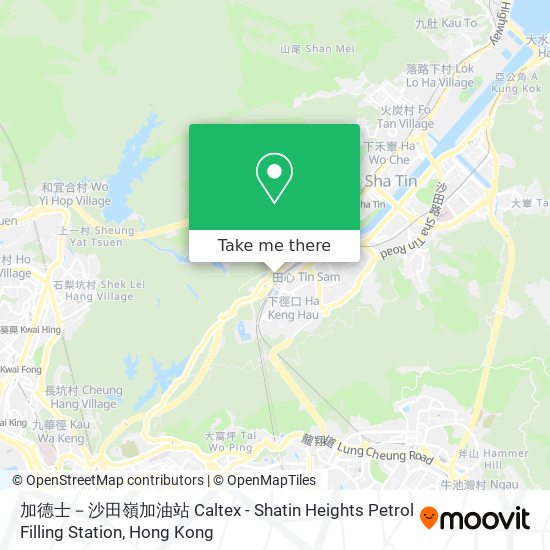 加德士－沙田嶺加油站 Caltex - Shatin Heights Petrol Filling Station map