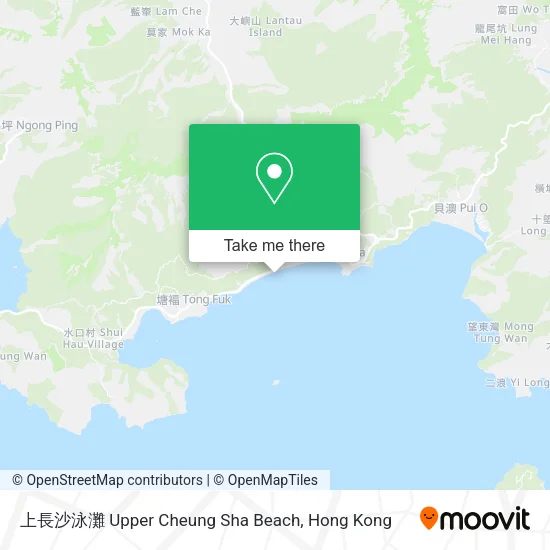 上長沙泳灘 Upper Cheung Sha Beach地圖