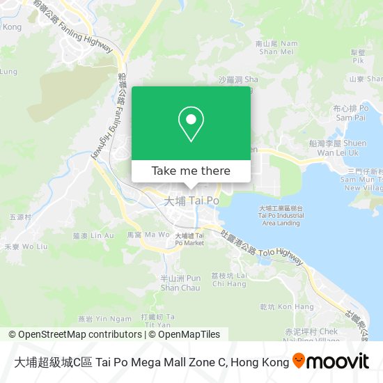 大埔超級城C區 Tai Po Mega Mall Zone C地圖