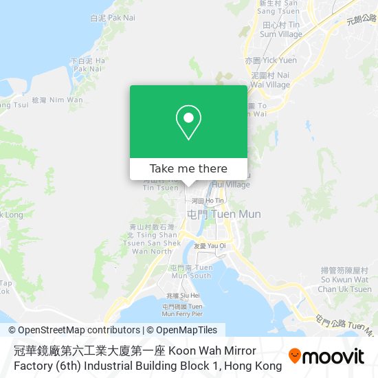 冠華鏡廠第六工業大廈第一座 Koon Wah Mirror Factory (6th) Industrial Building Block 1 map