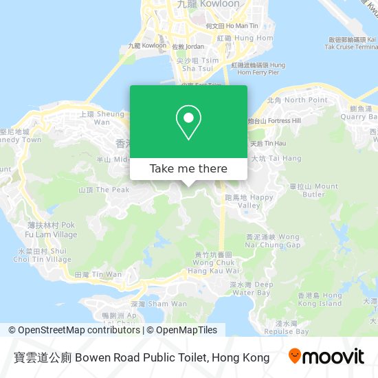 寶雲道公廁 Bowen Road Public Toilet map